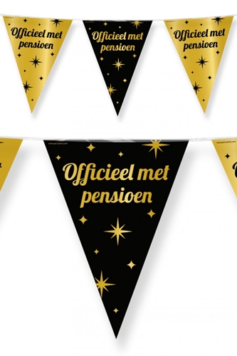 Vlaggenlijn Pensioen Zwart Goud 10 Meter