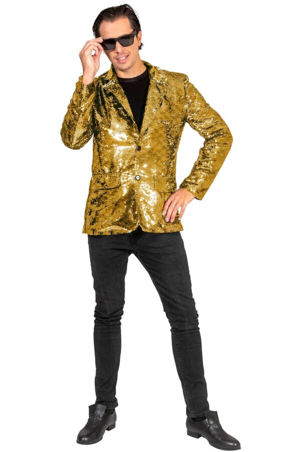 Gouden Glitter Jas Heren
